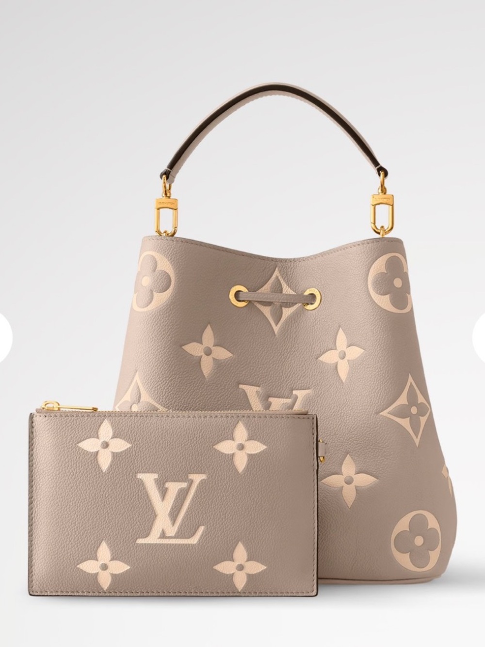 Louis Vuitton NeoNoe MM Two-Tone Shoulder Bag | Beige & Cream - Picture 2 of 4